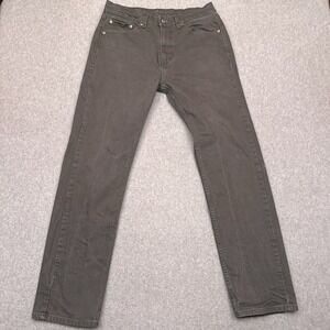 Levi's 505 Jeans Men's 32x31* Gray Regular Fit Straight Denim Stretch Faded